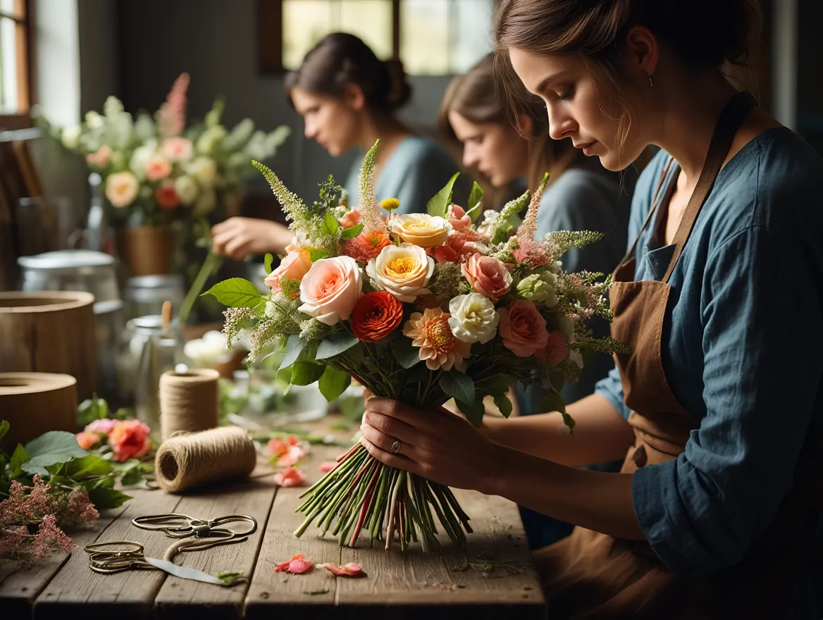 Hand-tied bouquet workshop